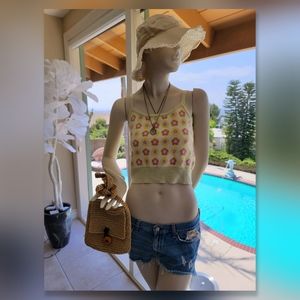 Cropped sweater tank top